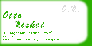 otto miskei business card